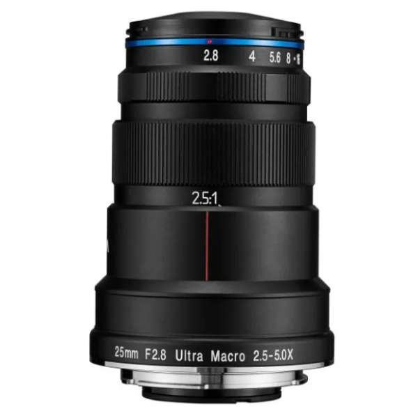 Laowa 25mm f/2.8 2.5-5倍超微距鏡頭：全畫幅、長工作距離、輕巧設計